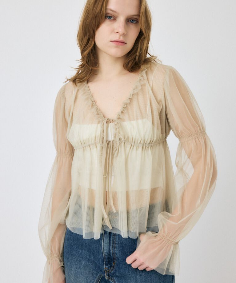 MOUSSY「TULLE LAYERED トップス」|シャツ・ブラウス|