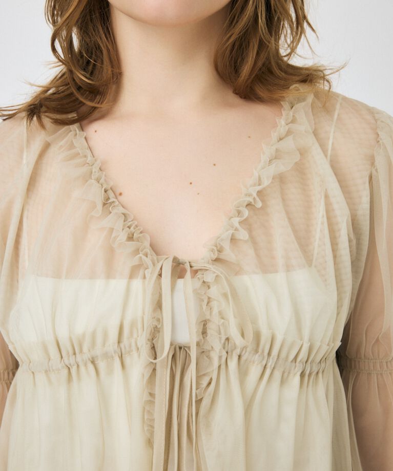 MOUSSY「TULLE LAYERED トップス」|シャツ・ブラウス|