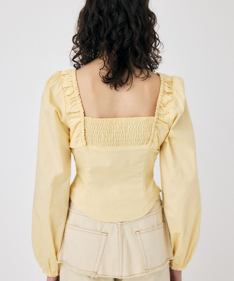 MOUSSY「PUFF SLEEVE CORSET FIT ブラウス」|シャツ・ブラウス|