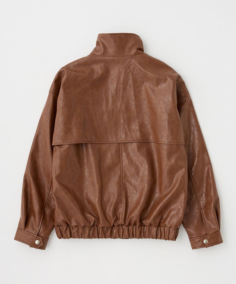 MOUSSY「GLOSSY F/LEATHER ブルゾン」|ブルゾン・スタジャン|