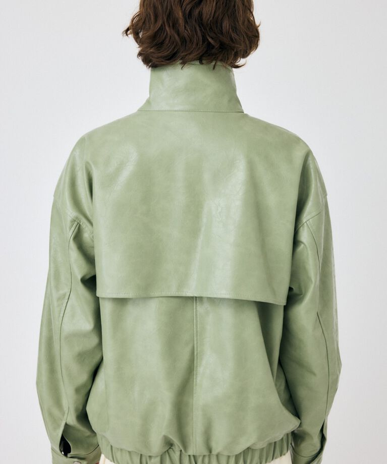 MOUSSY「GLOSSY F/LEATHER ブルゾン」|ブルゾン・スタジャン|