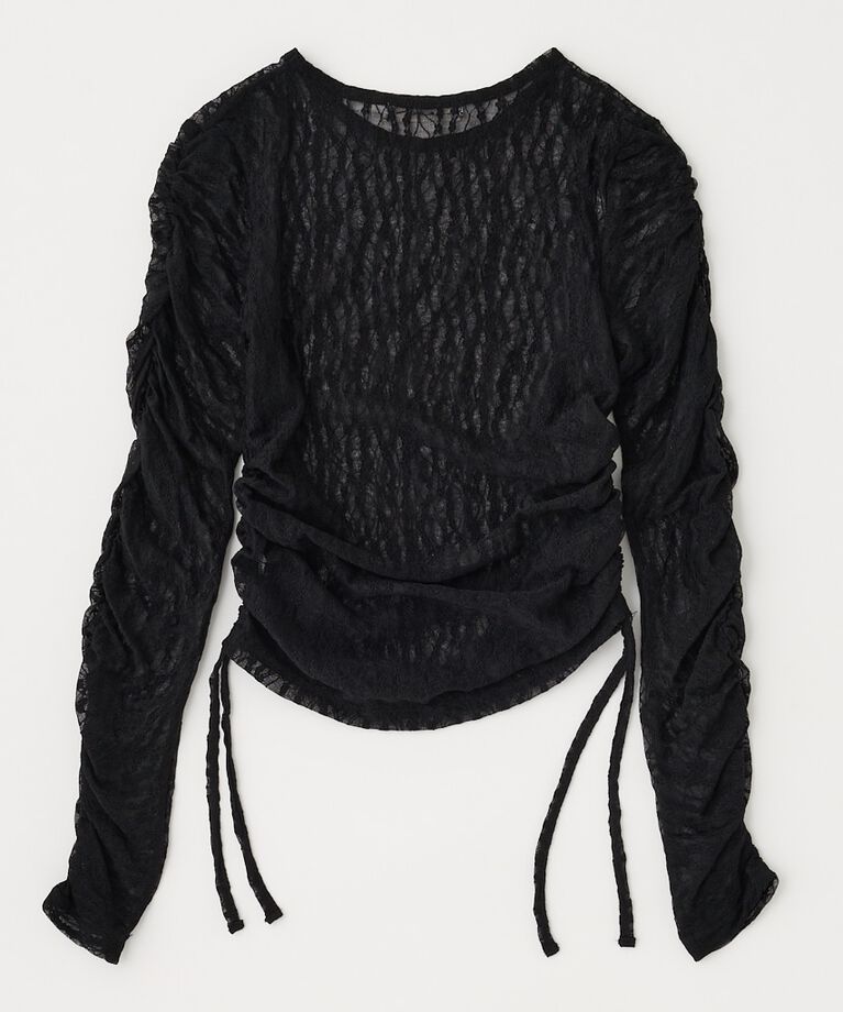 MOUSSY「SHIRRING レーストップス」|Tシャツ・カットソー|