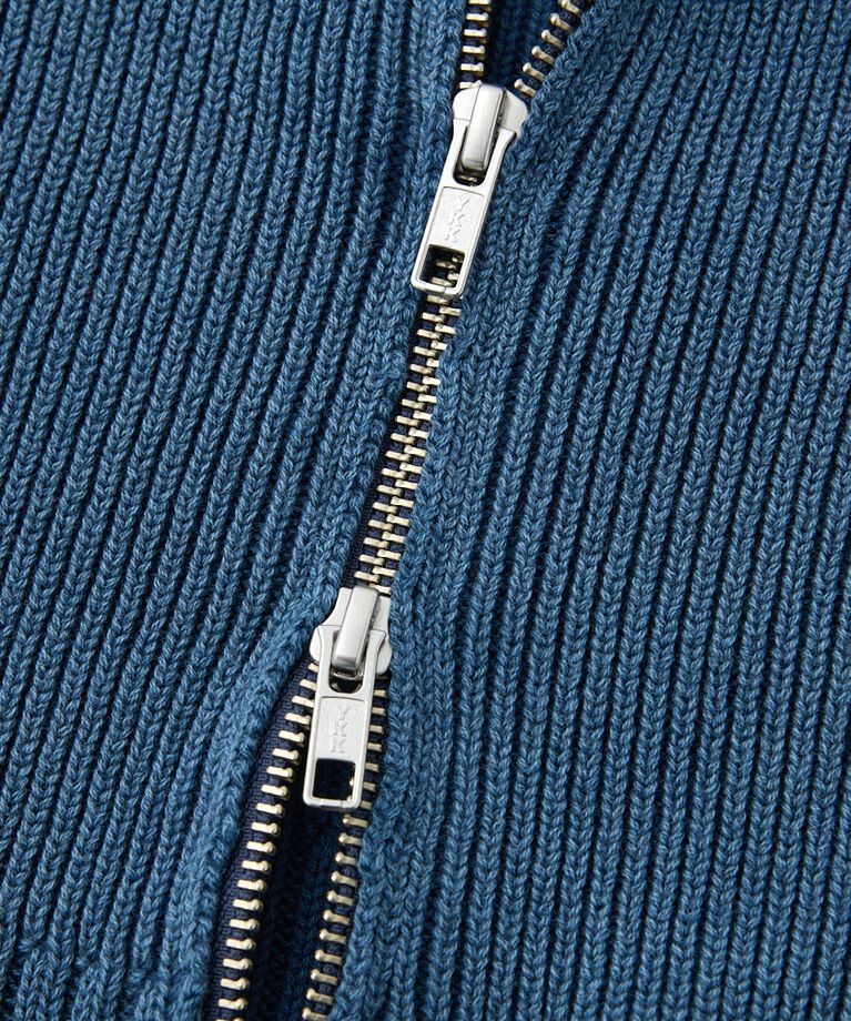 MOUSSY「BIG COLLAR ZIP UP ニットトップス」|ニット・セーター|