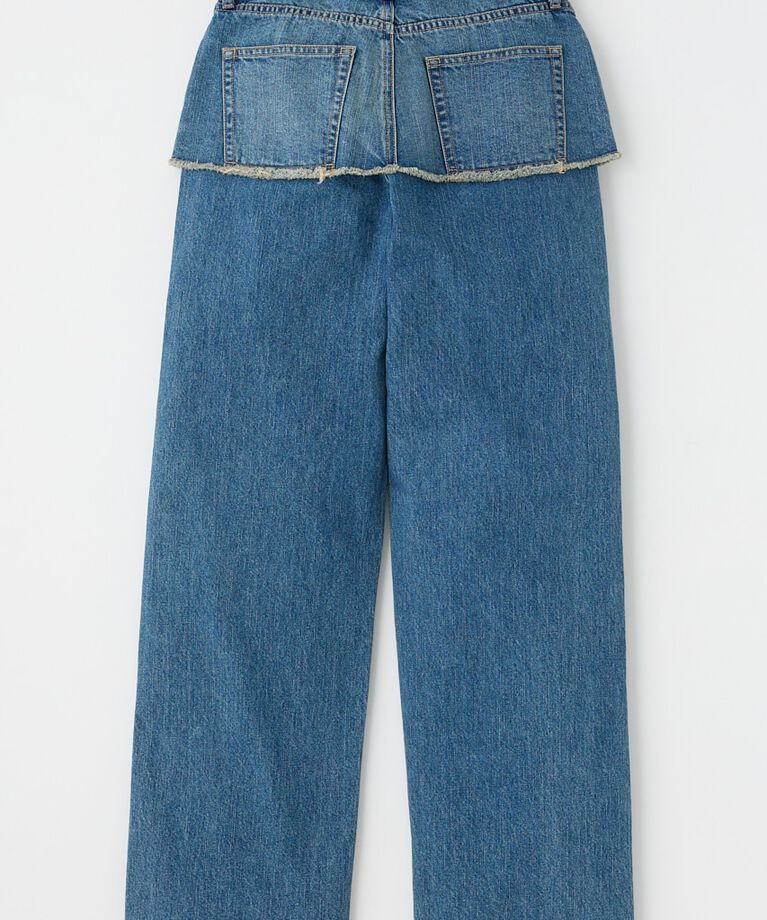 MOUSSY「LAYERED WIDE STRAIGHT デニム」|デニム|