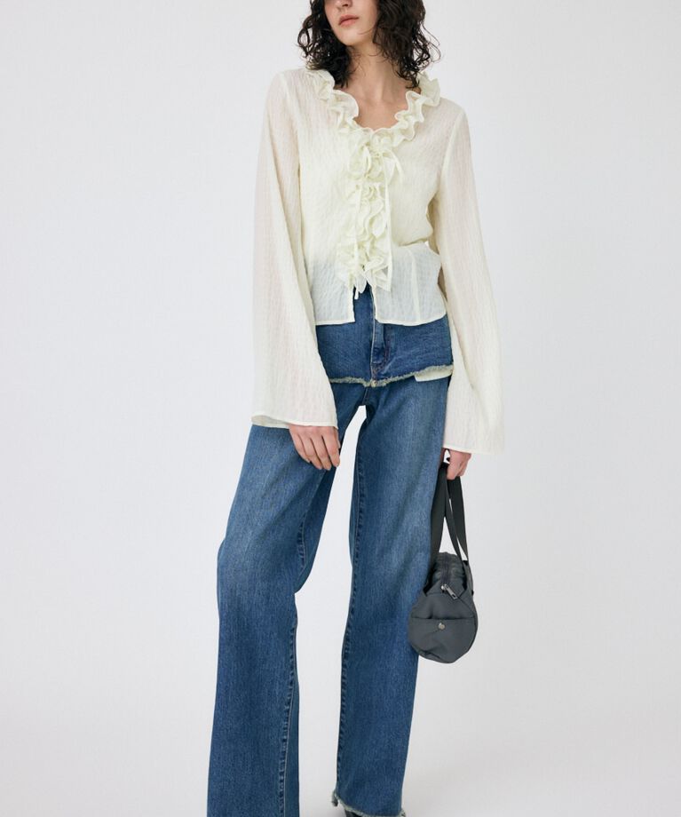 MOUSSY「LAYERED WIDE STRAIGHT デニム」|デニム|