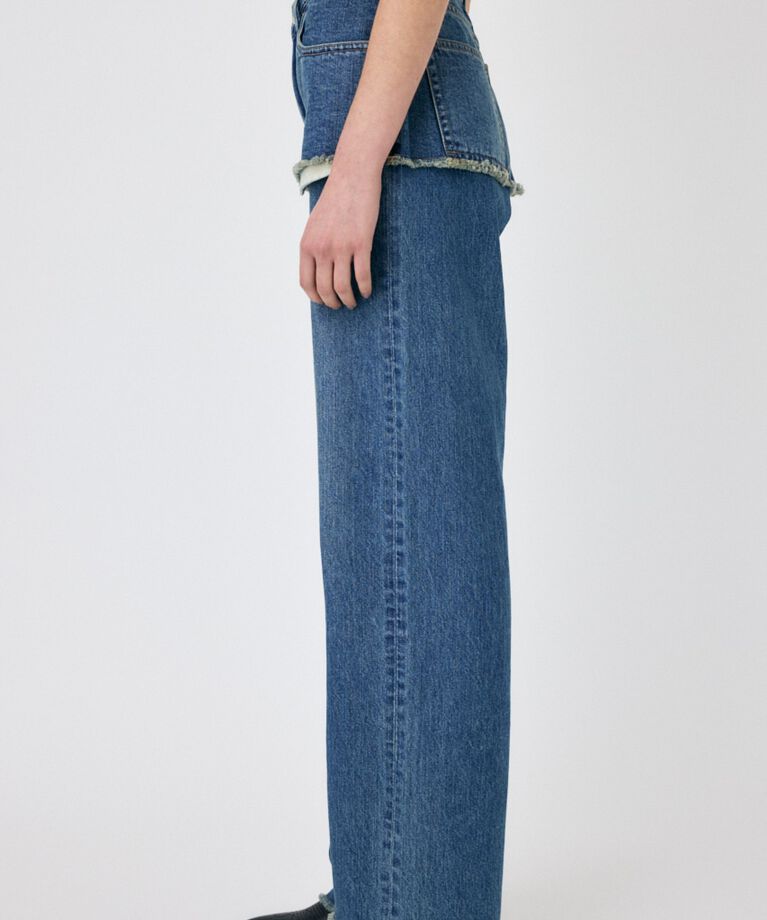 MOUSSY「LAYERED WIDE STRAIGHT デニム」|デニム|