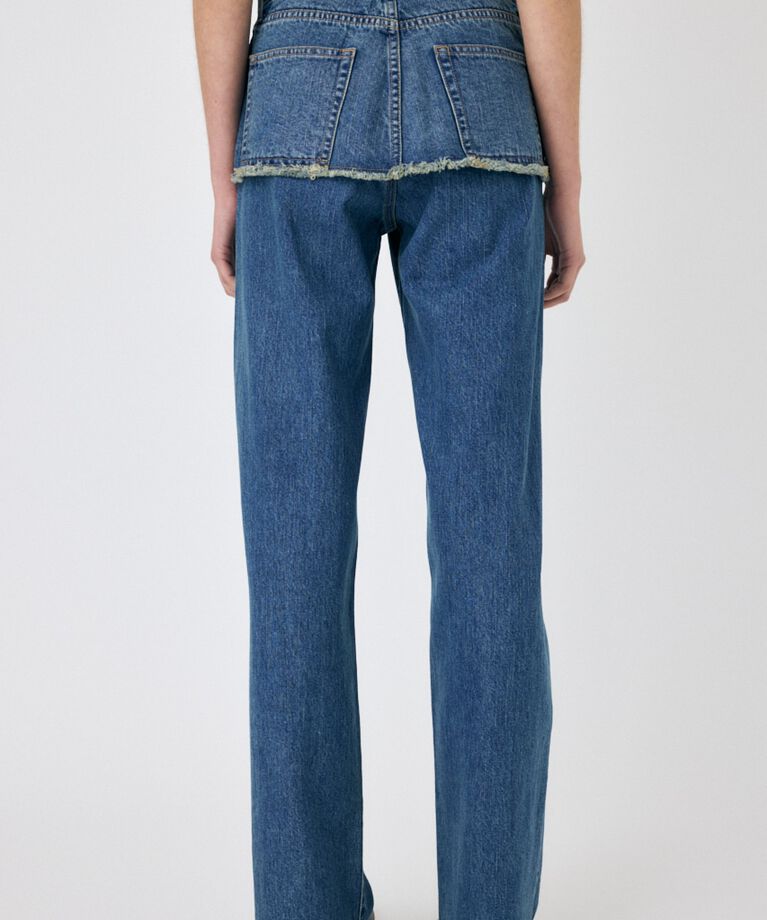 MOUSSY「LAYERED WIDE STRAIGHT デニム」|デニム|