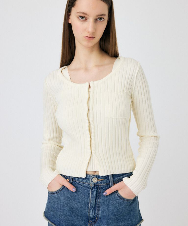 MOUSSY「RIB KNIT CD & タンク」|ニット・セーター|