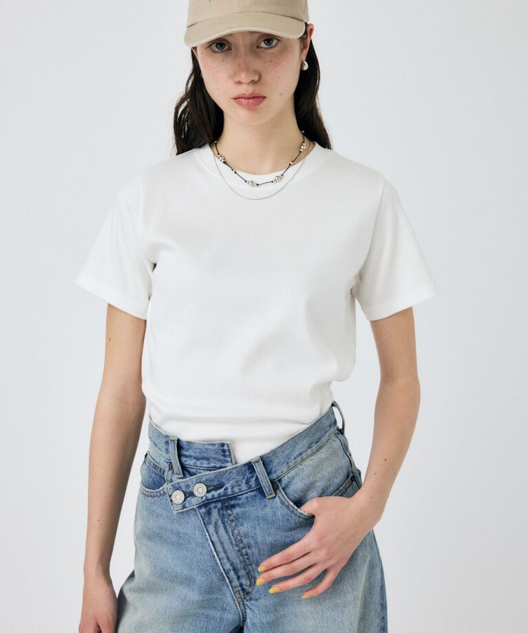 MOUSSY「SUVIN GIZA  CN TEE」|Tシャツ・カットソー|WHT