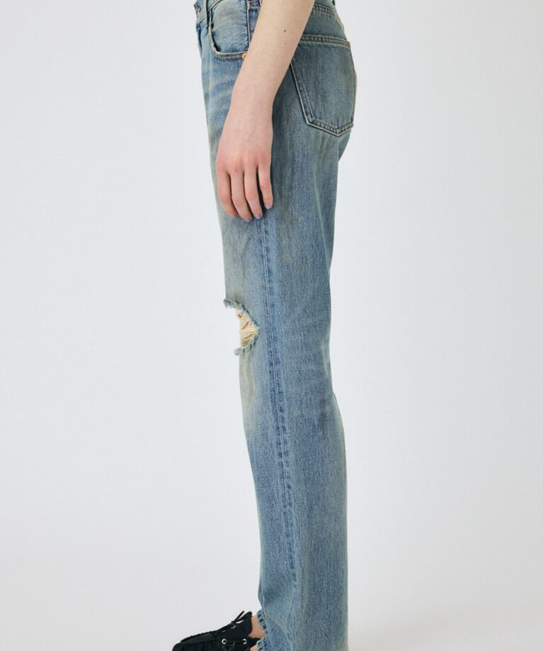 MOUSSY「BRUSHED STRAIGHT フレアデニム」|デニム|