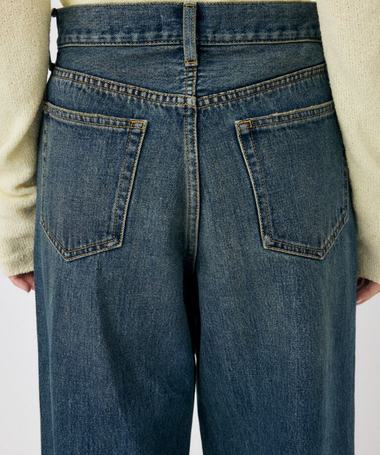 MOUSSY「FLORAL STUDDED バギー」|デニム|