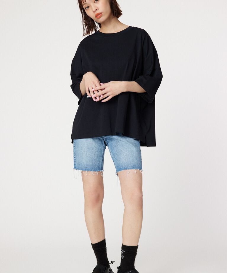 RODEO CROWNS「デニムバイカーショートパンツ」|デニム|