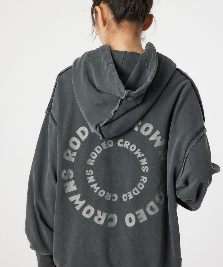 RODEO CROWNS「ピグメントジップパーカー」|パーカー|BLK