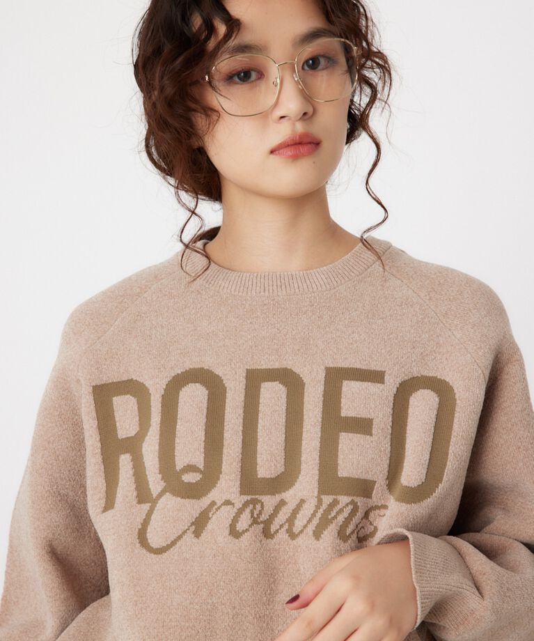 RODEO CROWNS「モールエンボスロゴニットトップス」|ニット・セーター|