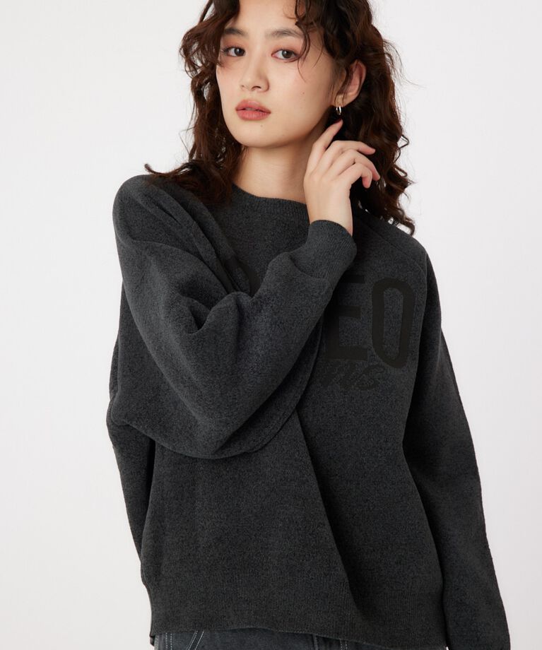 RODEO CROWNS「モールエンボスロゴニットトップス」|ニット・セーター|C.GRY