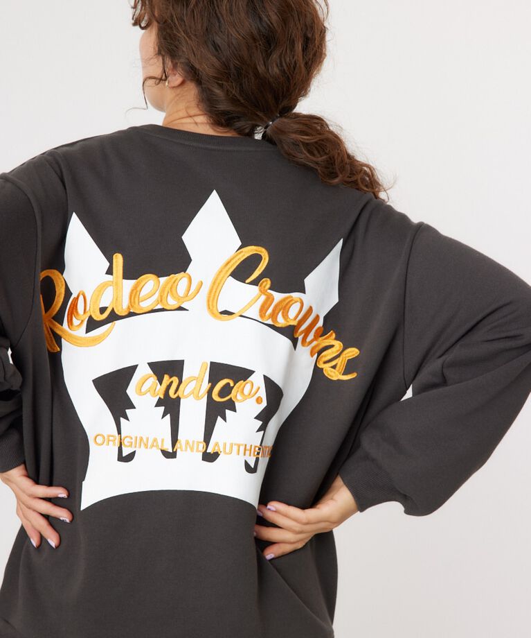 RODEO CROWNS「CROWN スウェット トップス」|パーカー|L/BLK1