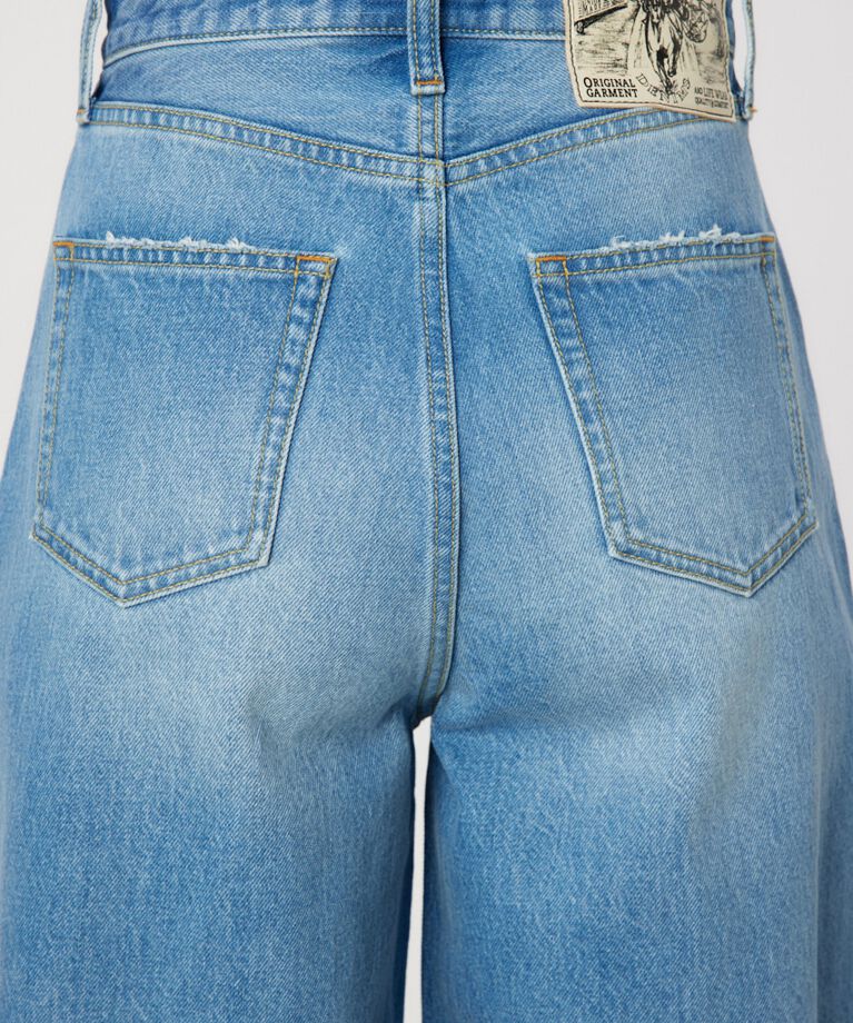 RODEO CROWNS「ダメージDENIM バミューダパンツ」|デニム|