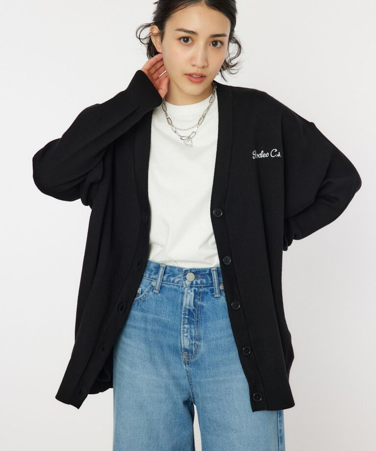 RODEO CROWNS「スウェットライクドッキングニットカーディガン」|カーディガン|BLK