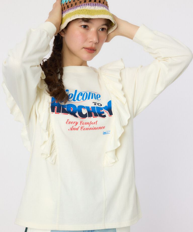 RODEO CROWNS「HERCHEYフリル ロングスリーブTシャツ」|Tシャツ・カットソー|