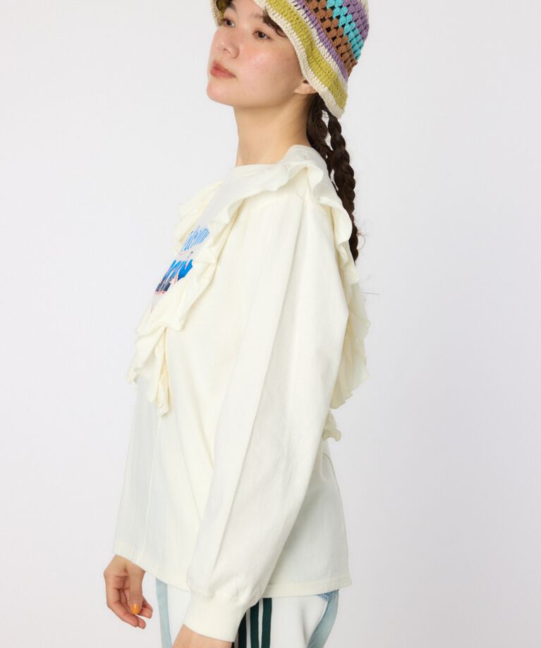 RODEO CROWNS「HERCHEYフリル ロングスリーブTシャツ」|Tシャツ・カットソー|