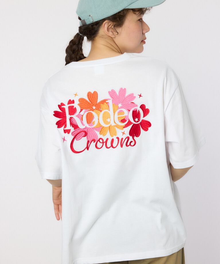 RODEO CROWNS「Flower Logo Embroidery Tシャツ」|Tシャツ・カットソー|