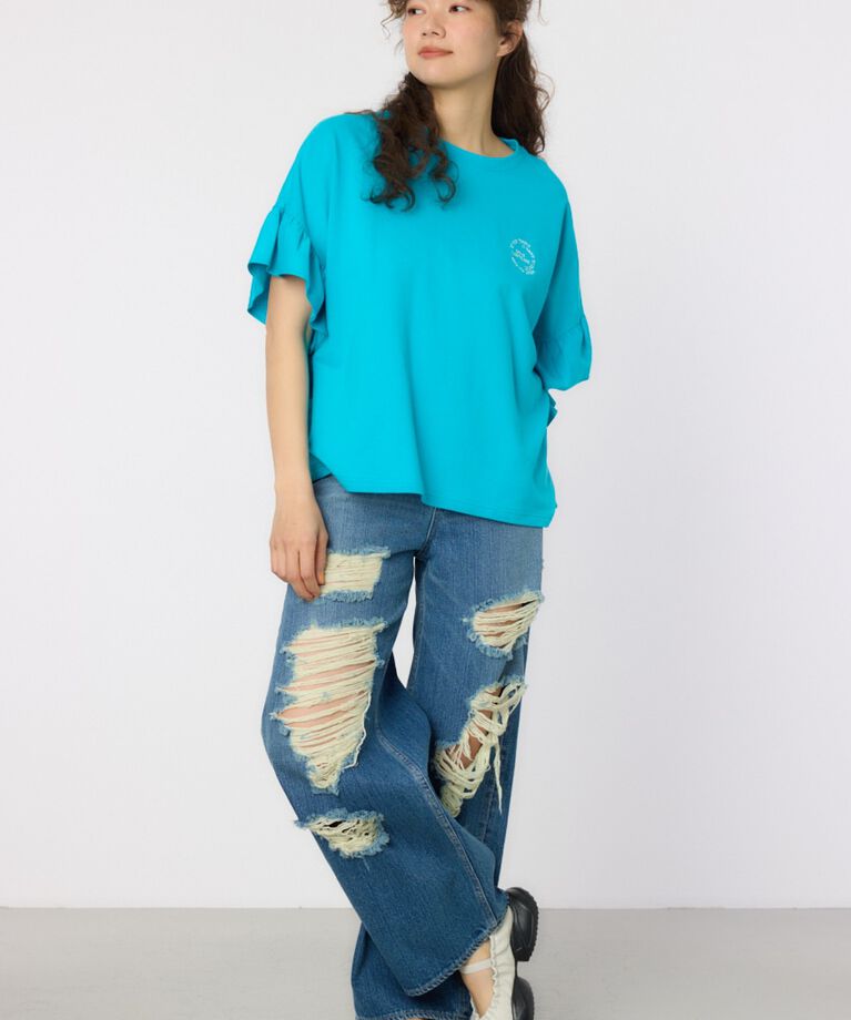 RODEO CROWNS「フリルスリーブトップス」|Tシャツ・カットソー|