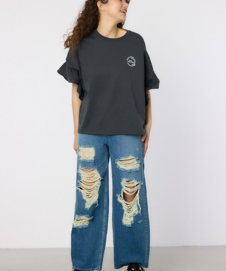 RODEO CROWNS「フリルスリーブトップス」|Tシャツ・カットソー|