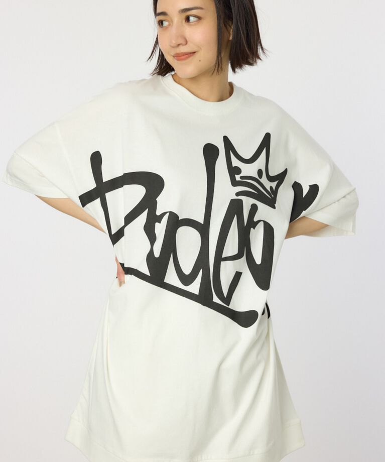 RODEO CROWNS「BIG SIGN LOGO Tワンピース」|ワンピース|O/WHT1