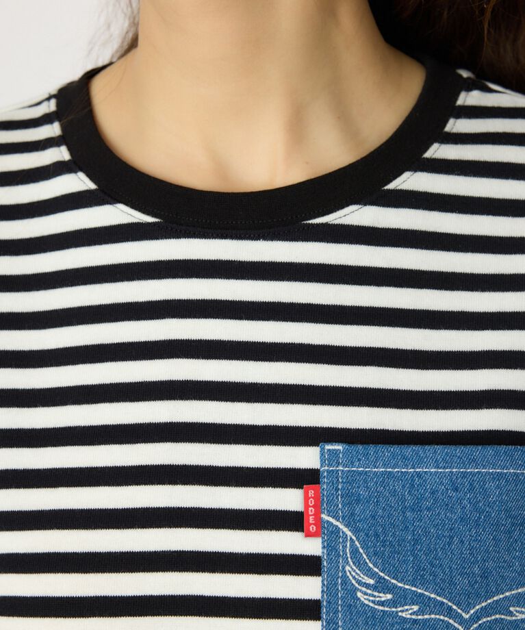 RODEO CROWNS「（UNISEX）デニムポケットパッチTシャツ」|Tシャツ・カットソー|