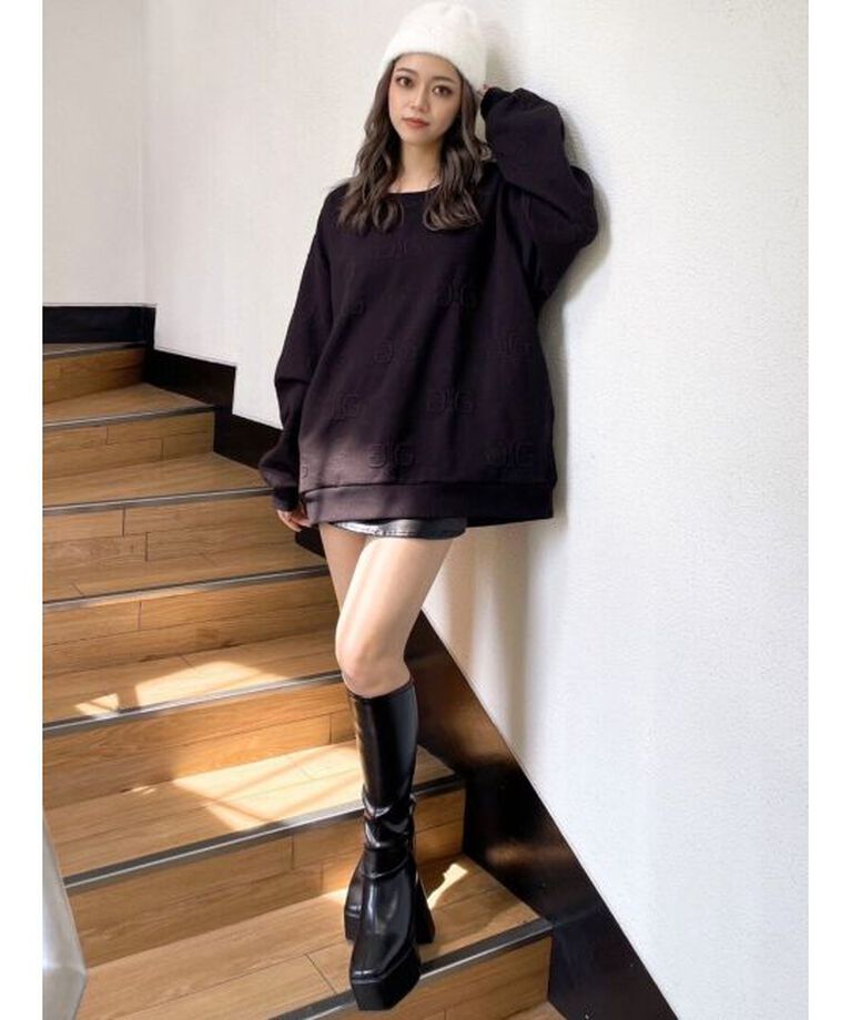 GYDA「ストレッチチャンキーブーツ」|ロングブーツ|