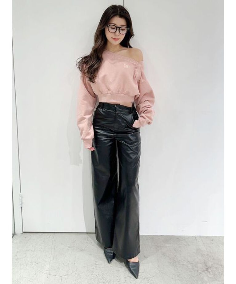 GYDA「フェイクレザーワイドパンツ」|その他|