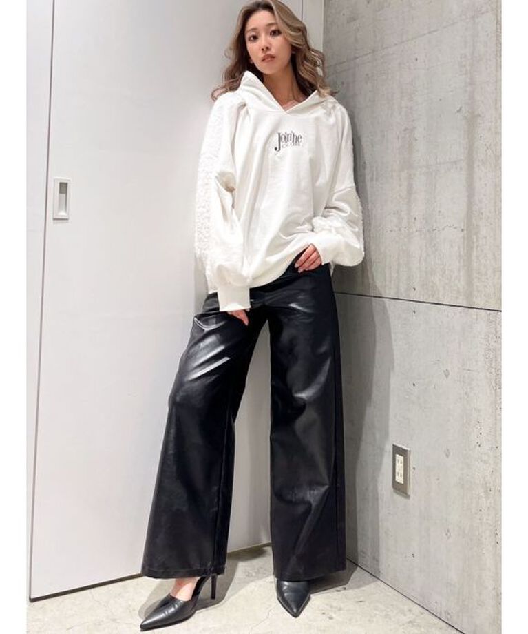 GYDA「フェイクレザーワイドパンツ」|その他|