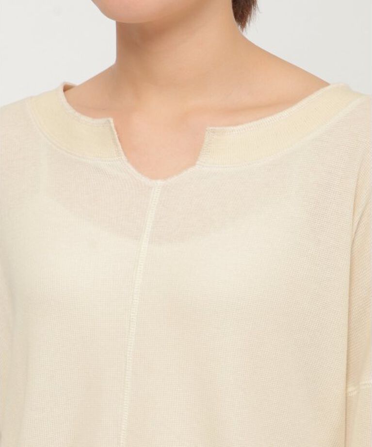 IKKA LOUNGE「キーネック前後差トップス」|チュニック|