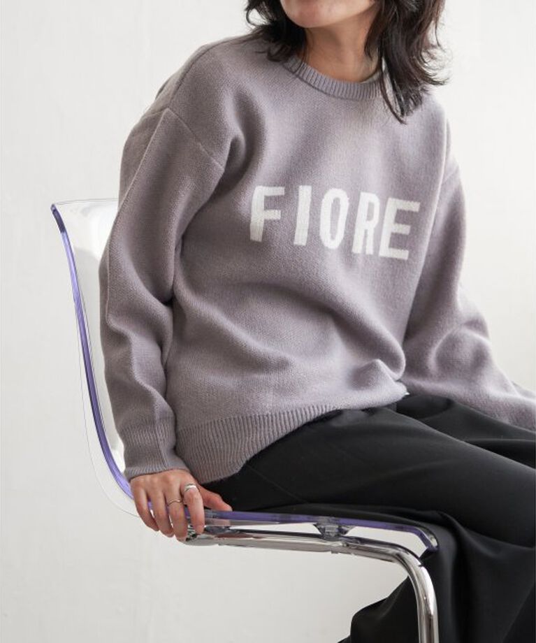 VENCE share style「FIOREロゴジャガードニット」|ニット・セーター|ライトグレー