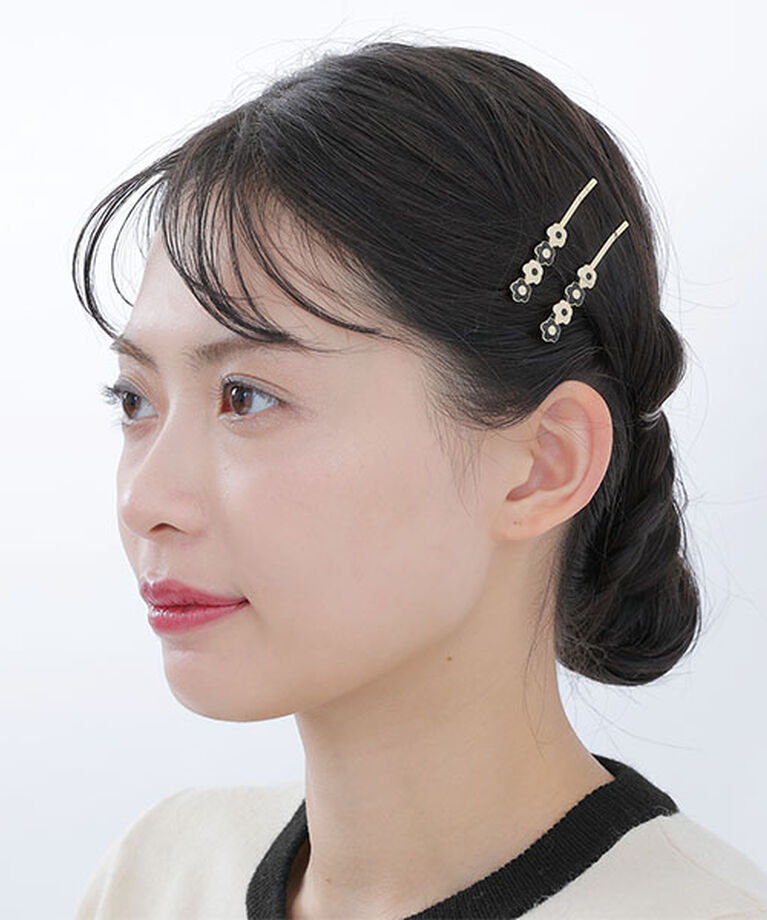 MARY QUANT「コネクトエポデイジー ヘアピンセット」|その他|ブラック×ホワイト