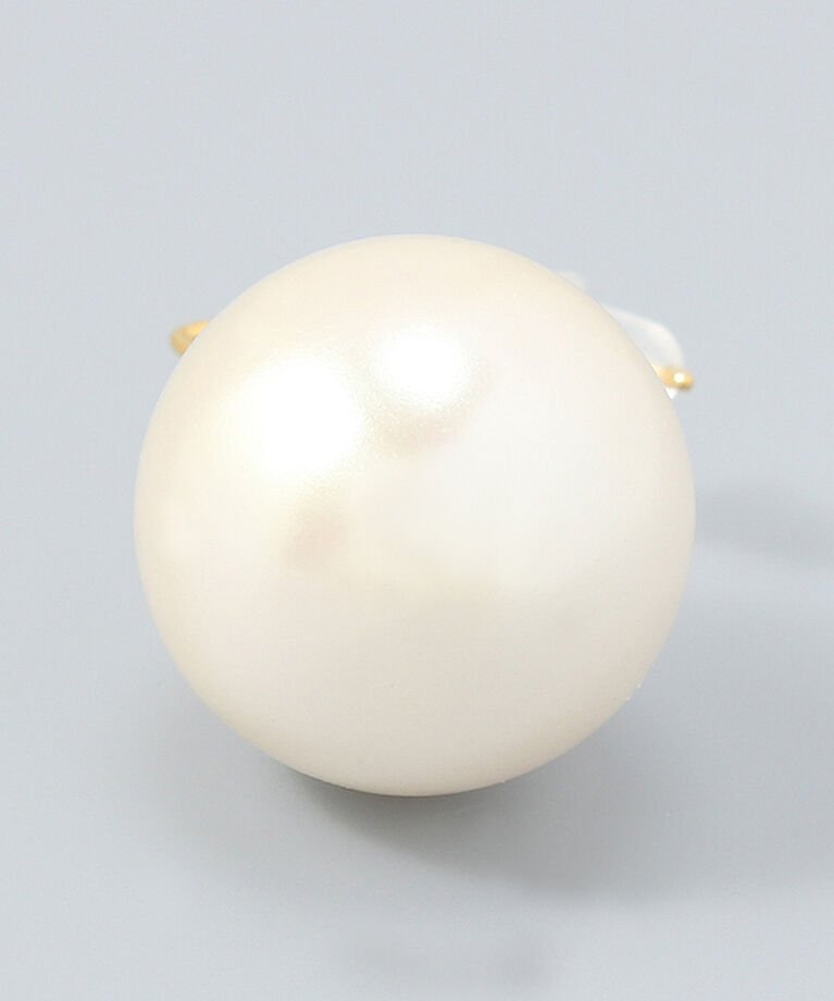 Phoebe「ビッグパールフックピアス ホワイト」|ピアス|