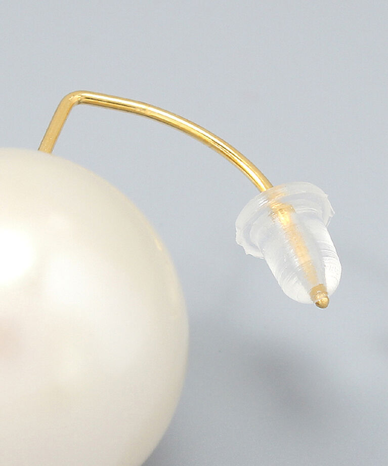 Phoebe「ビッグパールフックピアス ホワイト」|ピアス|
