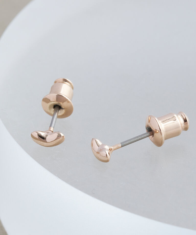 Phoebe「【金属アレルギー対応】タイニービーンズピアス　シャンパンゴールド」|ピアス|