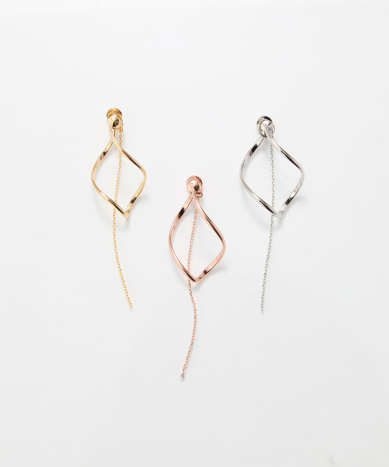 Phoebe「2wayグレースツイストラインイヤリング　シルバー」|イヤリング|