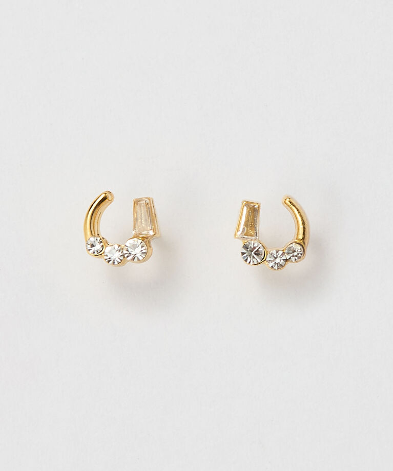 Phoebe「【金属アレルギー対応】ラッキーホースシューピアス」|ピアス|ゴールド