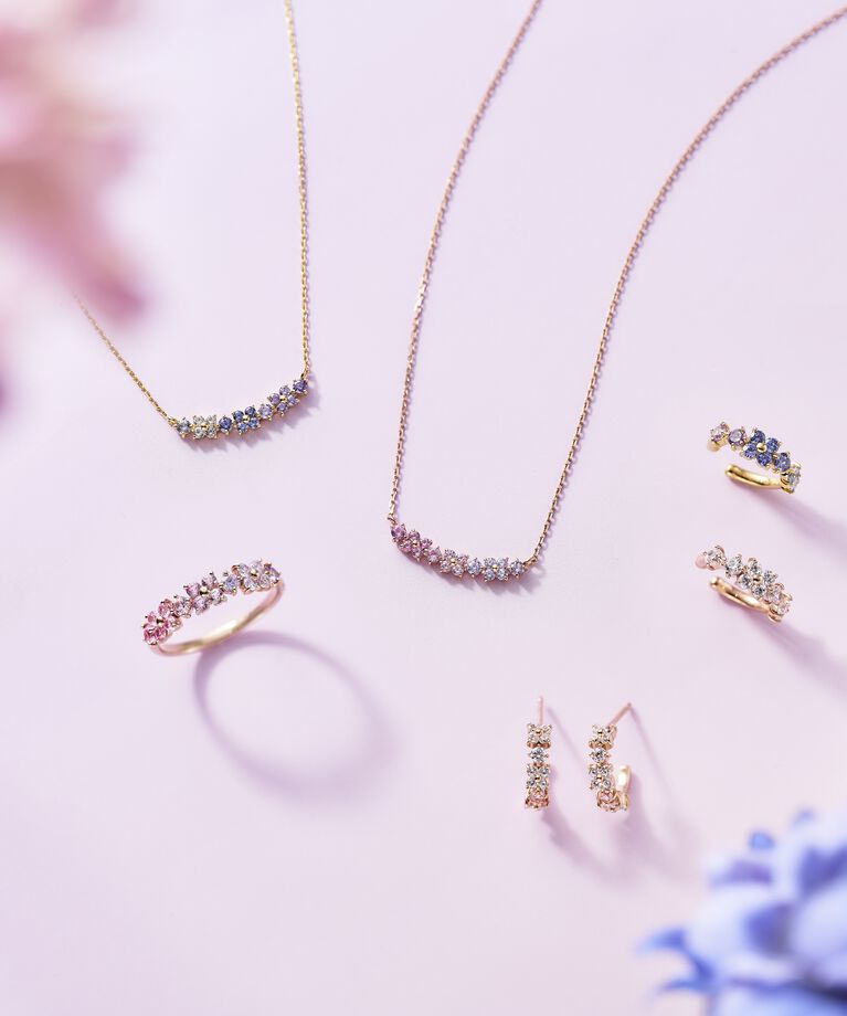 Samantha Tiara「フラワーモチーフバンド　ピアス(クリア)」|ピアス|