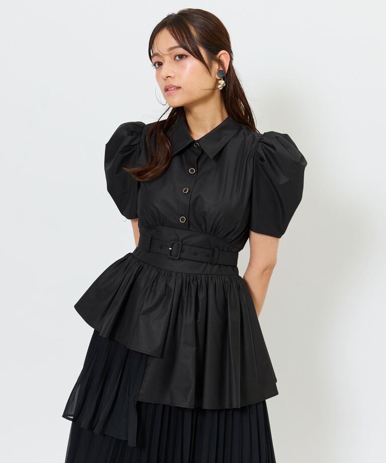 アンドクチュール「アシメプリーツティアードワンピース」|ワンピース|