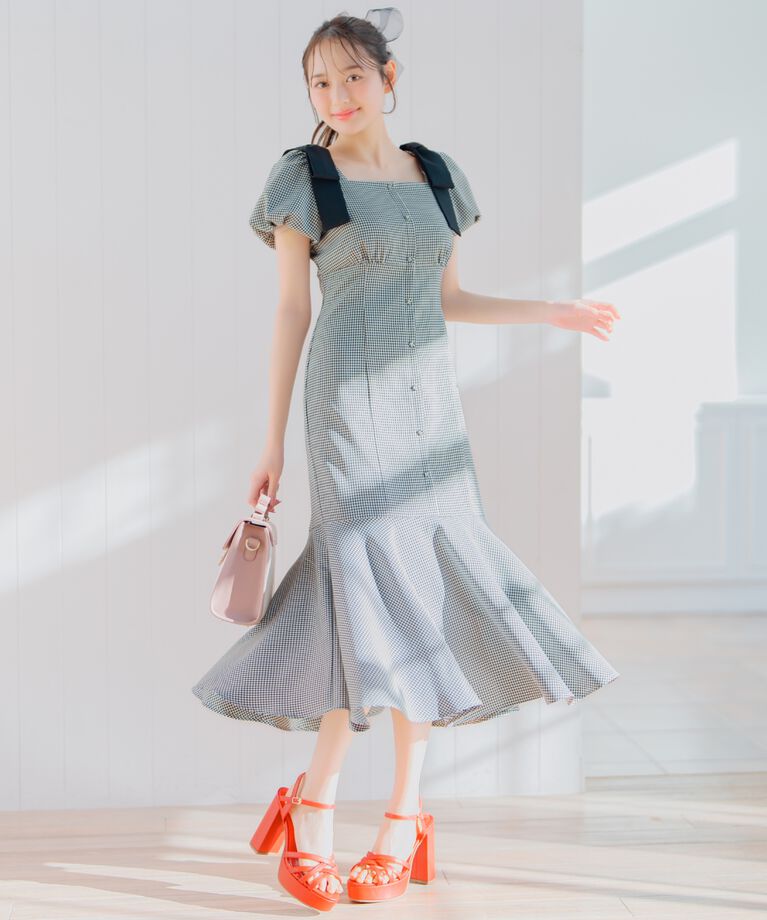 WILLSELECTION「ショルダーリボンマーメイドワンピース」|ワンピース|