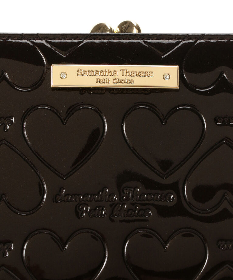 Samantha Thavasa Petit Choice「エナメルハート型押し 折財布」|財布|