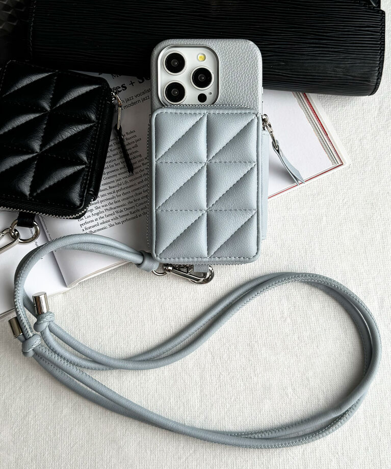 UNiCASE「Mag Shoulder Mini Wallet マグセーフ対応 財布 コインケース ストラップ」|ストラップ|pale blue