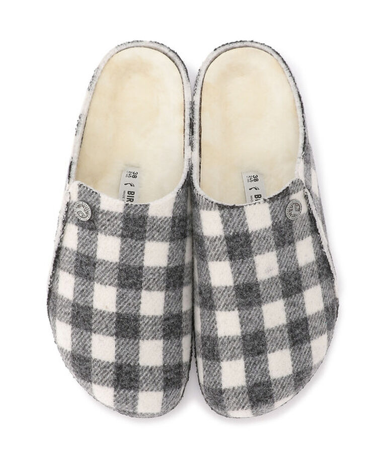 BIRKENSTOCK「【ビルケンシュトック】ツェルマット シアリング/プレイドホワイト/ルームシューズ レディース」|サンダル|