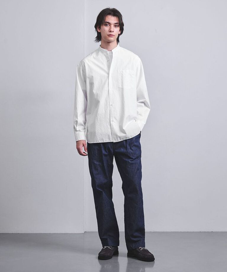 UNITED ARROWS「カリビアーナミルズ ポプリン バンドカラーシャツ」|シャツ・ブラウス|