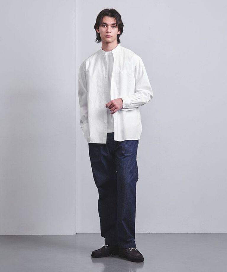 UNITED ARROWS「カリビアーナミルズ ポプリン バンドカラーシャツ」|シャツ・ブラウス|