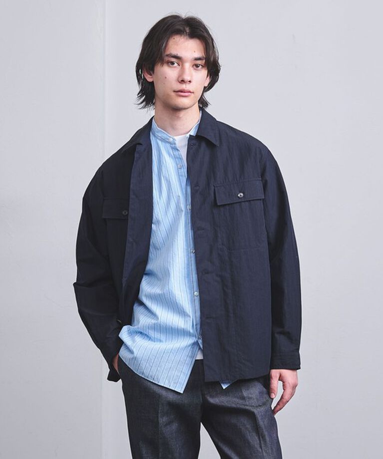 UNITED ARROWS「カリビアーナミルズ ポプリン バンドカラーシャツ」|シャツ・ブラウス|