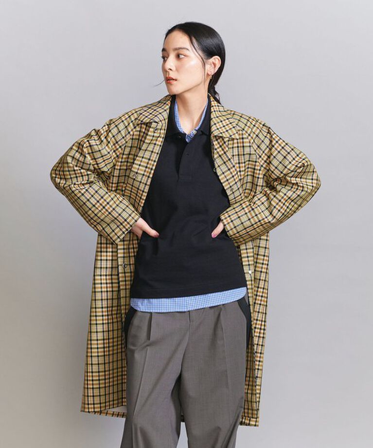 BEAUTY&YOUTH UNITED ARROWS「ステンカラー チェックコート」|ステンカラーコート|